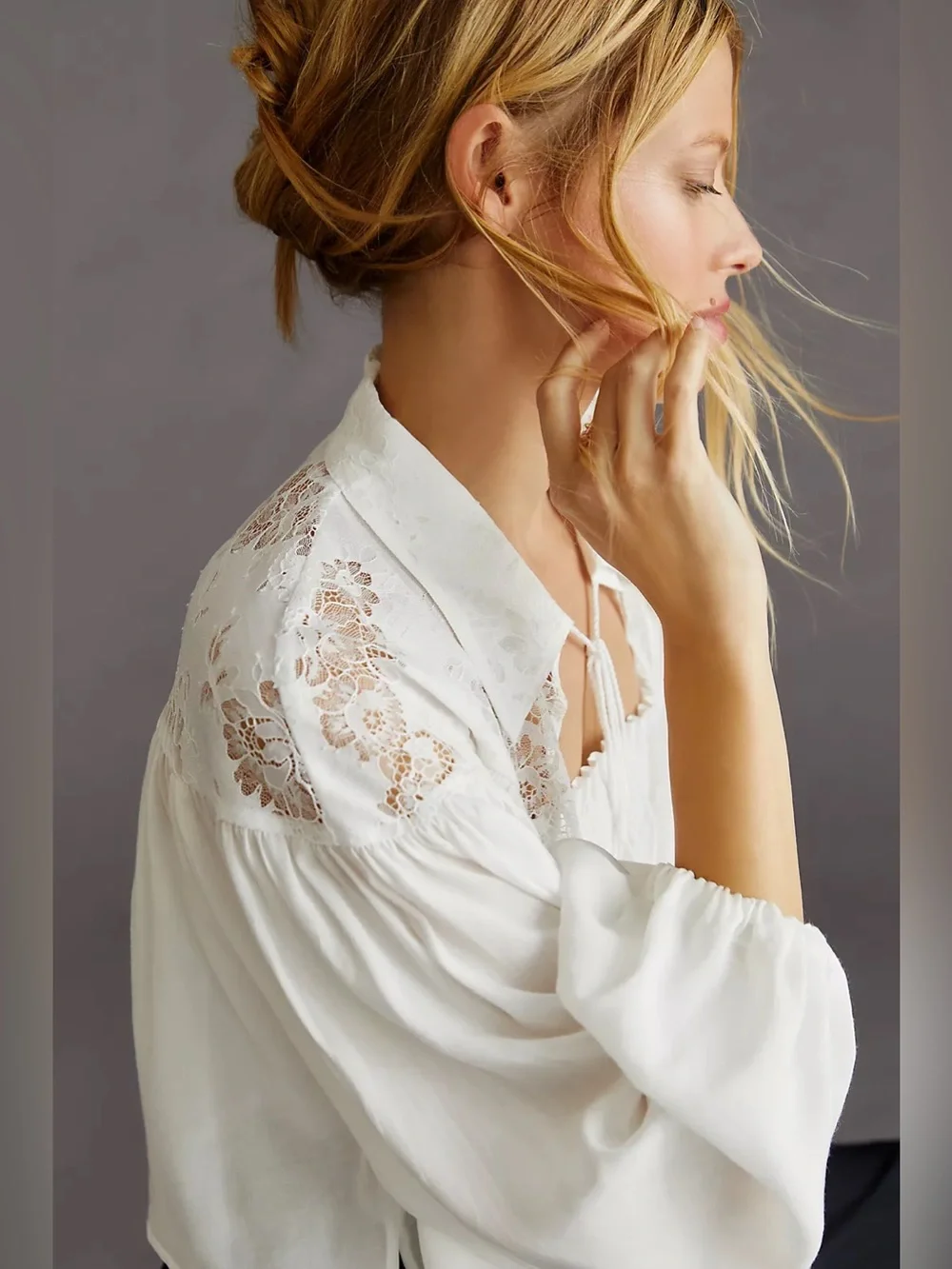 Anthropologie Maeve Cropped Lace Shrug OZ